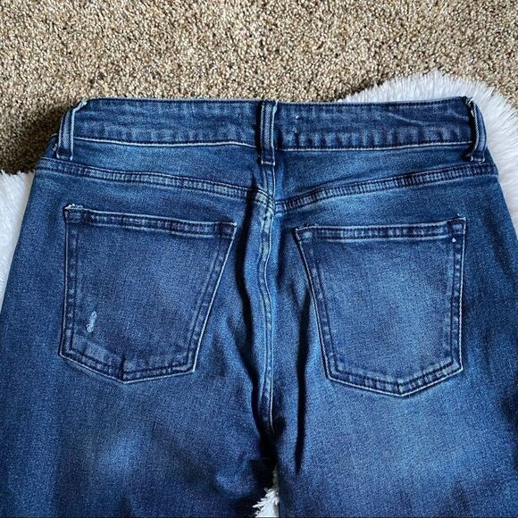 Warp & Weft Distressed LAX Slim Ankle Crop Jeans Women’s Size 27 Blue - Picture 3 of 8